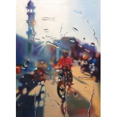 Hafsa Shaikh, 24 x 36 inch, Oil On Canvas, Cityscape Painting, AC-HFS-066 Hafsa Shaikh, 24 x 36 inch, Oil On Canvas, Cityscape Painting, AC-HFS-066